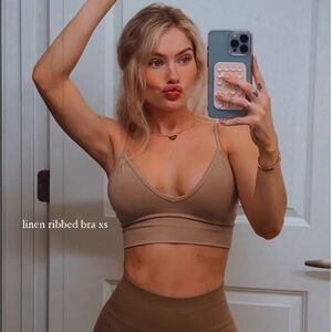 Alphalete low impact seamless sport bra, linen, XS NWT